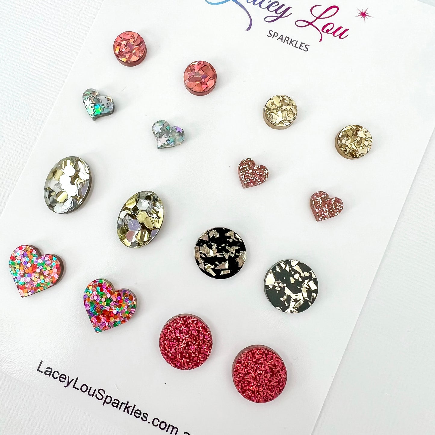 Mega Metallics Stud Set - Acrylic Earring Set