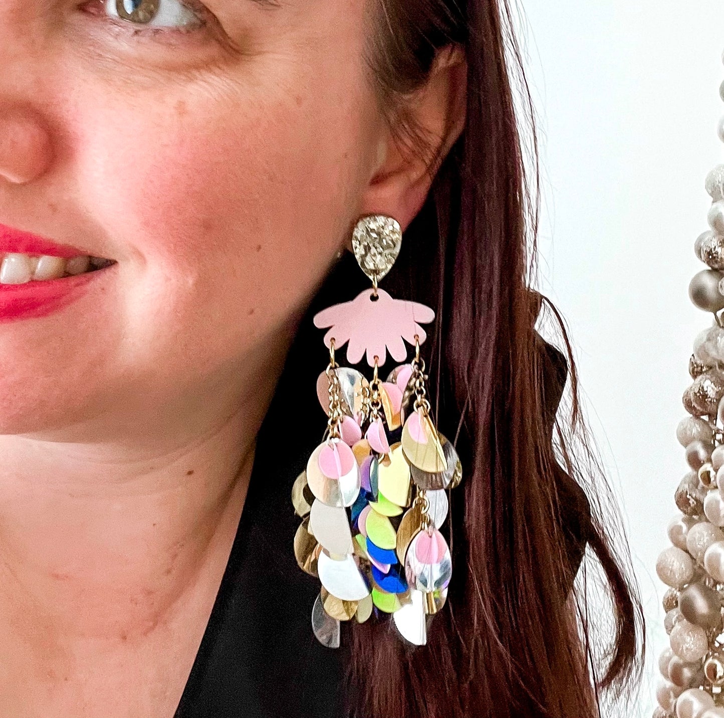 Sequin Diva Statement Dangles