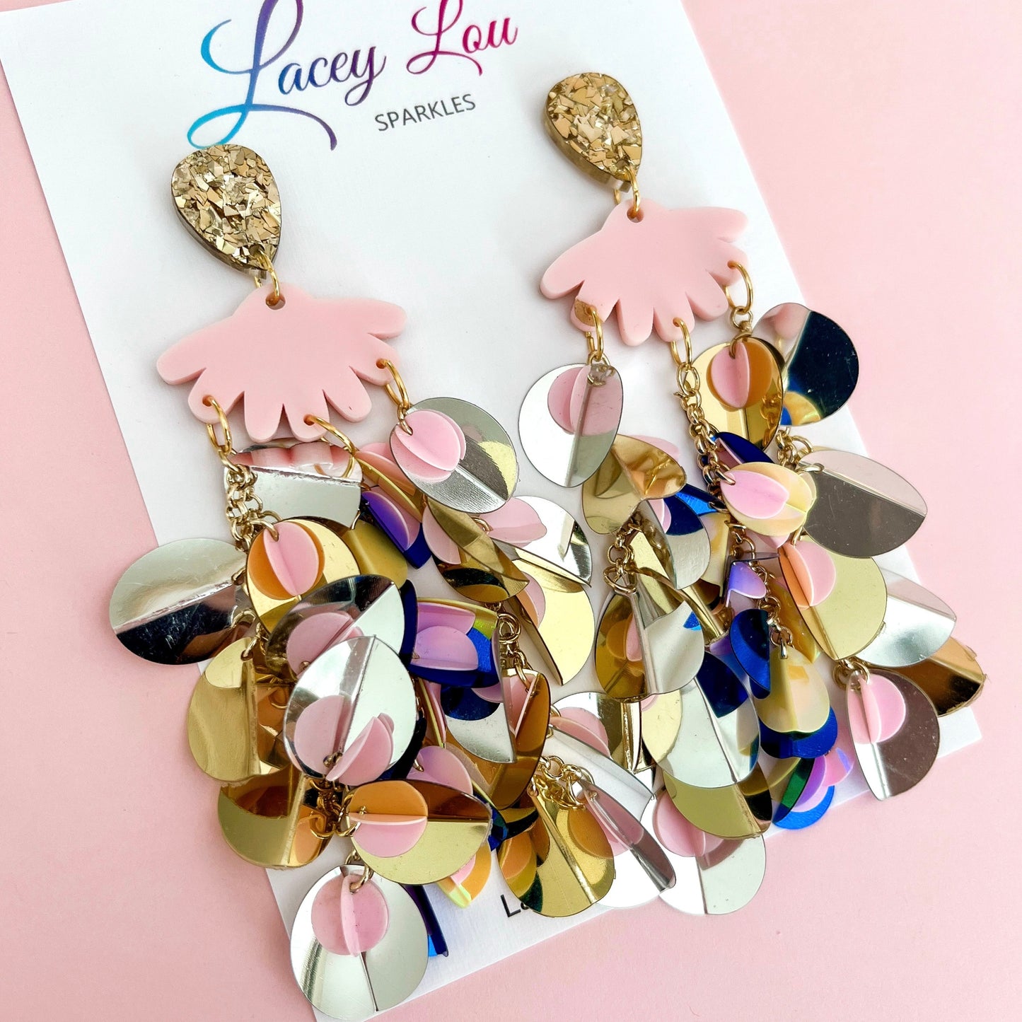 Sequin Diva Statement Dangles
