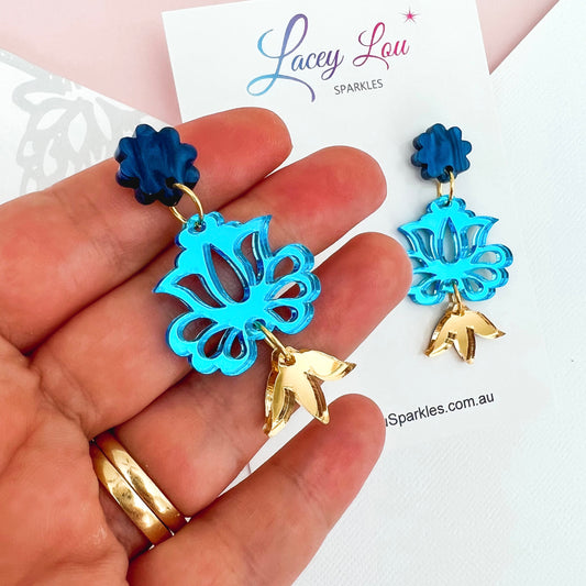 Blue Blossom Dangles