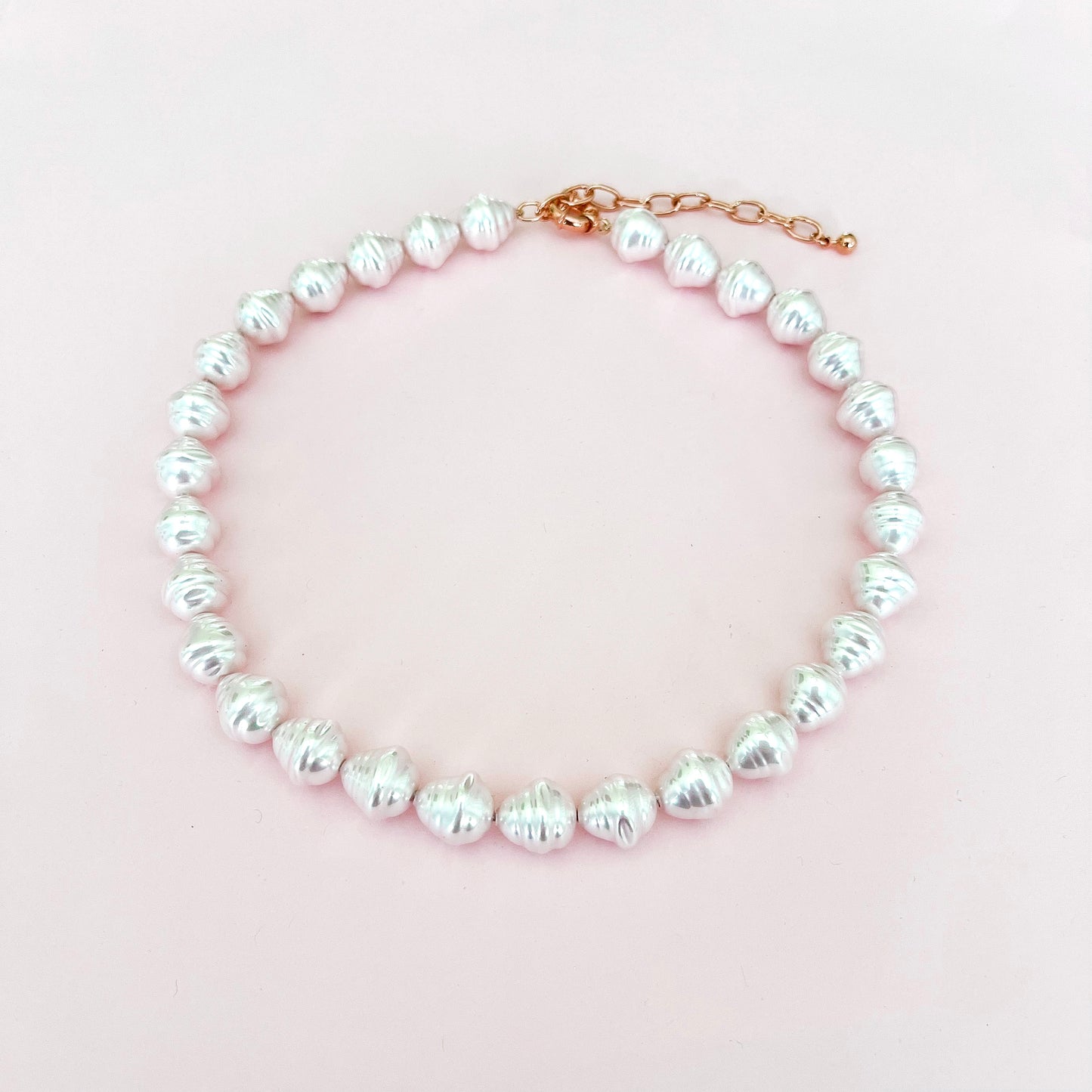 Spanish Pearl Necklace - Pale Pink / Rose Gold