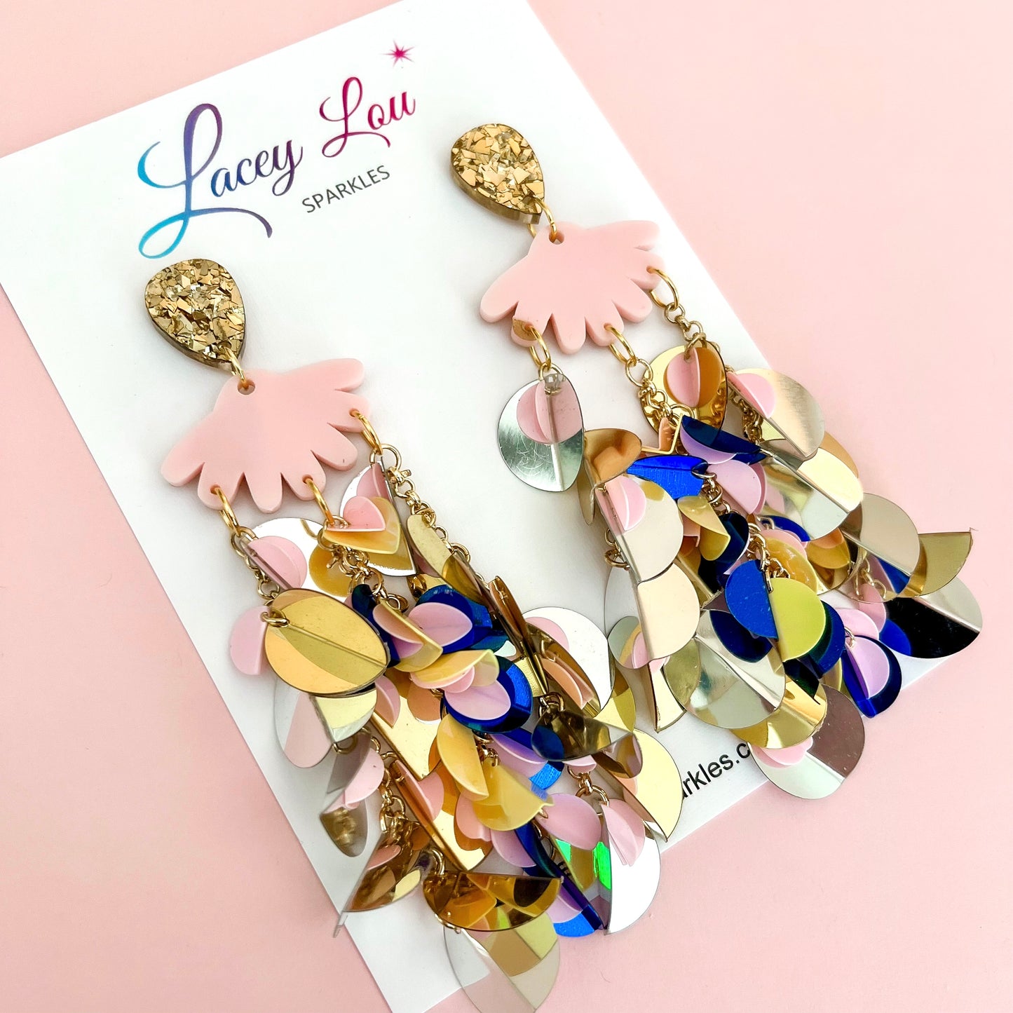 Sequin Diva Statement Dangles