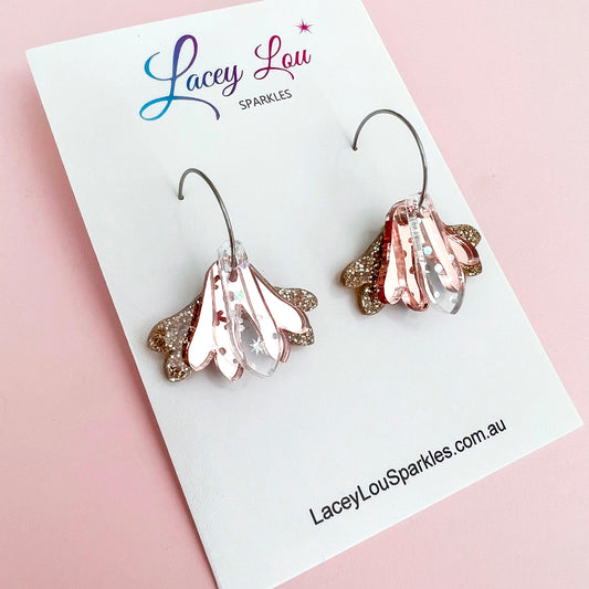 Layered Bloom Hoops - Mixed Metallic