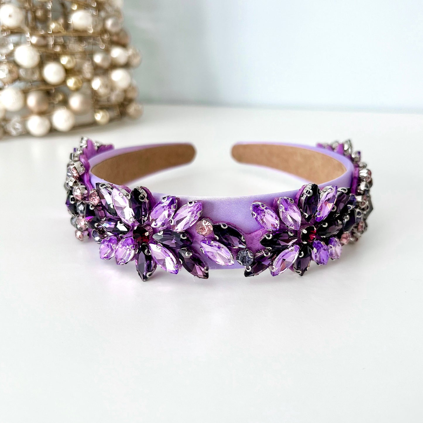 Purple Jeweled Statement Headband