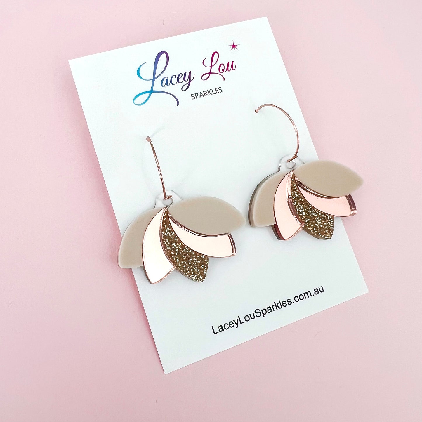 Neutral Bloom Acrylic Dangle Earring