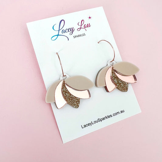 Neutral Bloom Acrylic Dangle Earring