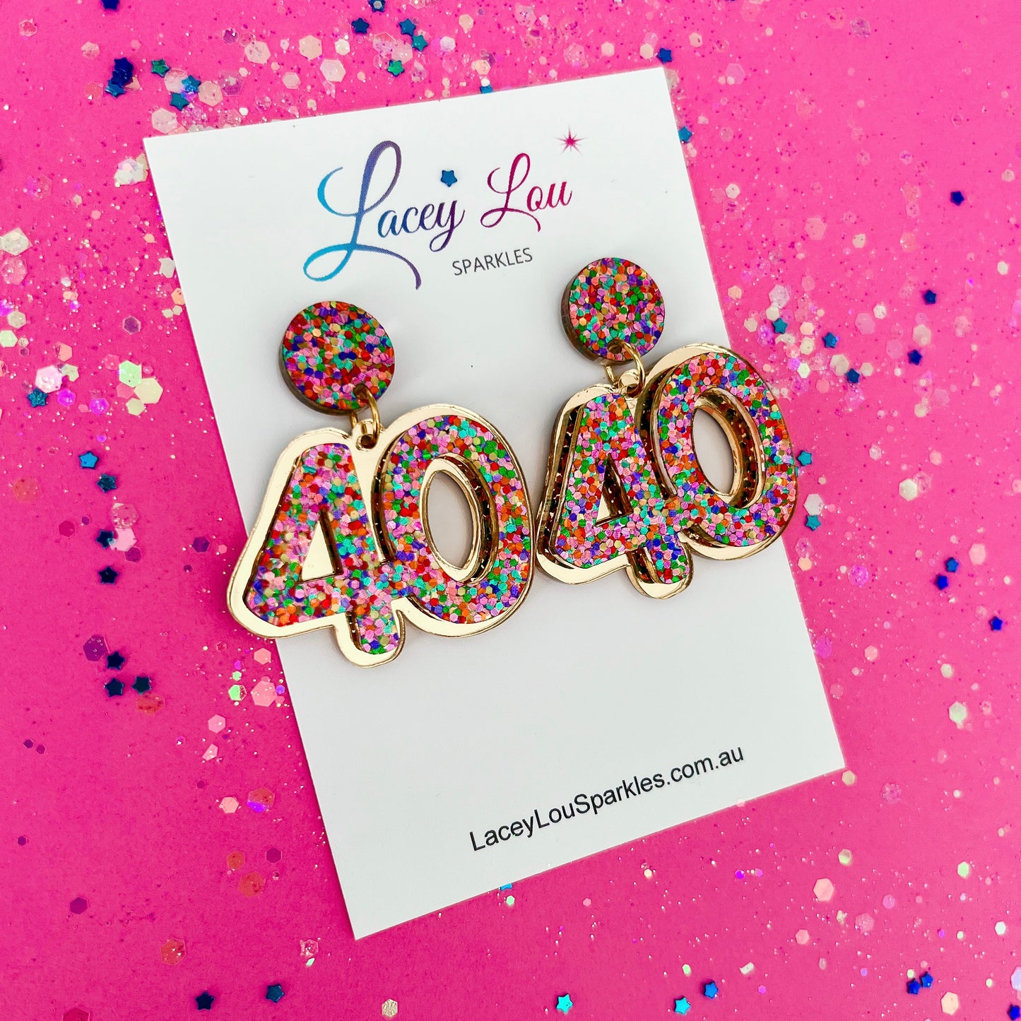40th Birthday Earrings - Multiple Designs