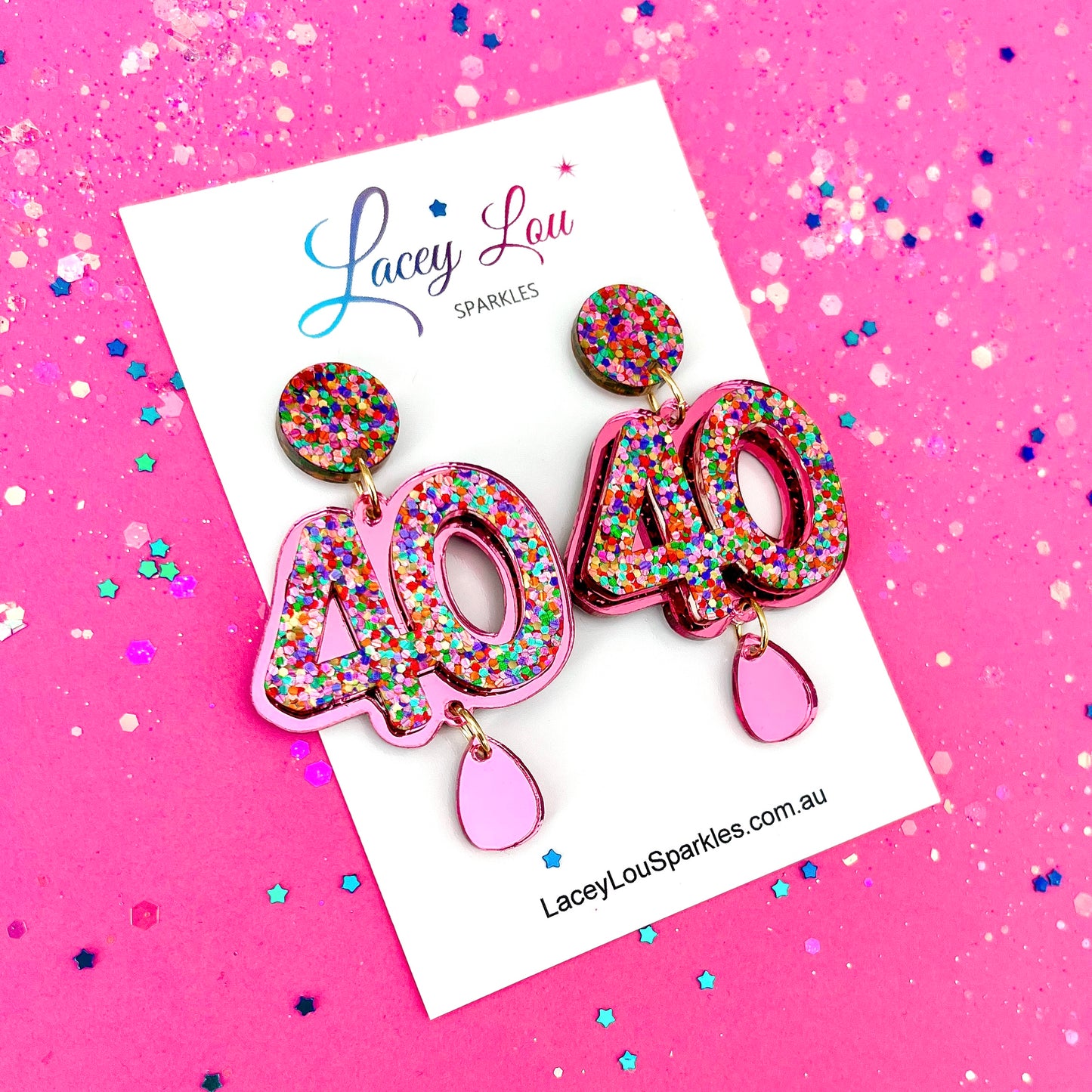 40th Birthday Earrings - Multiple Designs