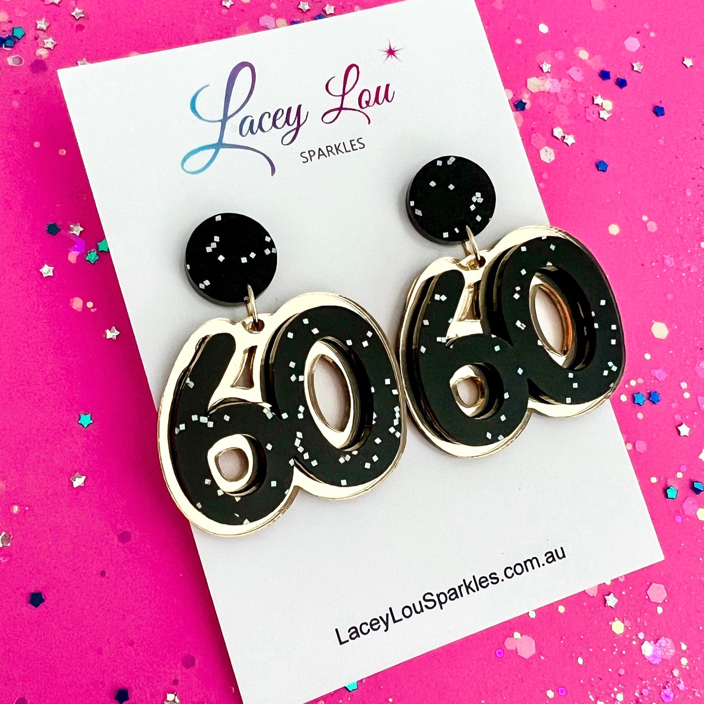 **PRE-ORDER**60th Birthday Earrings - Multiple Designs