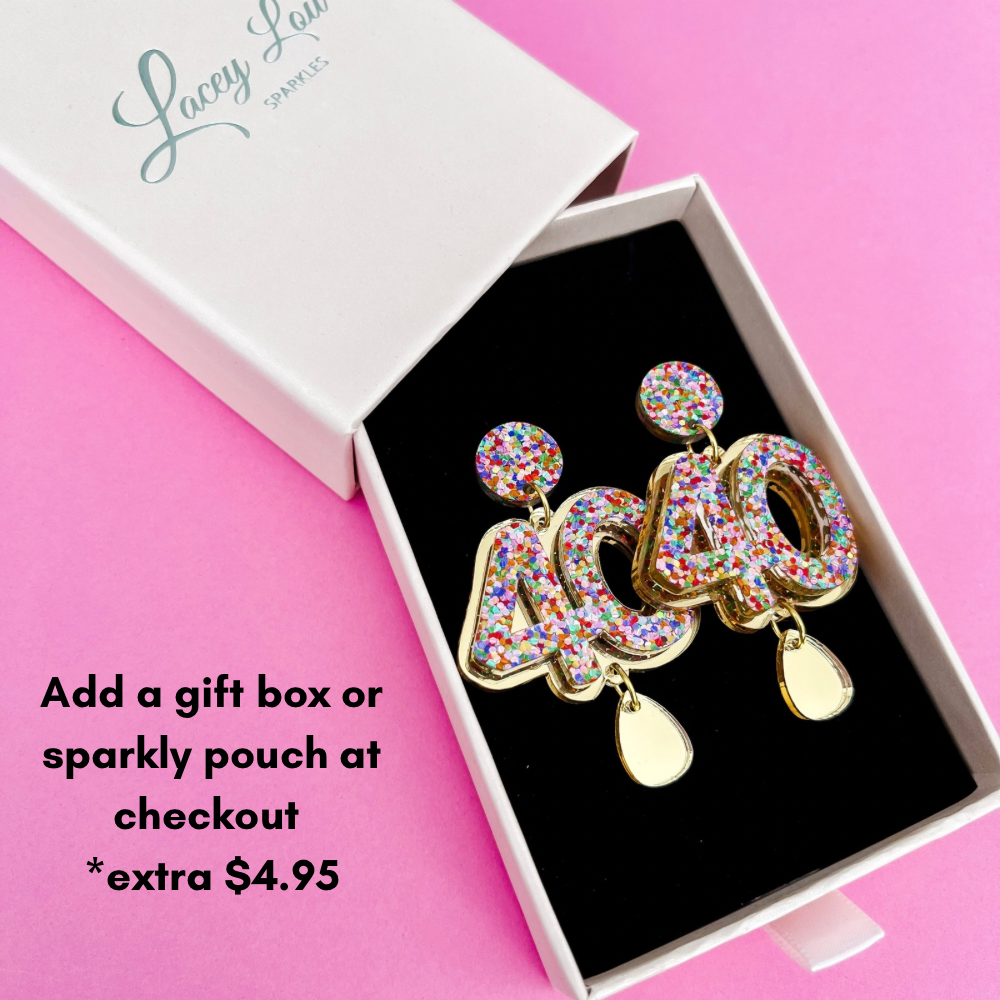 40th Birthday Earrings - Multiple Designs