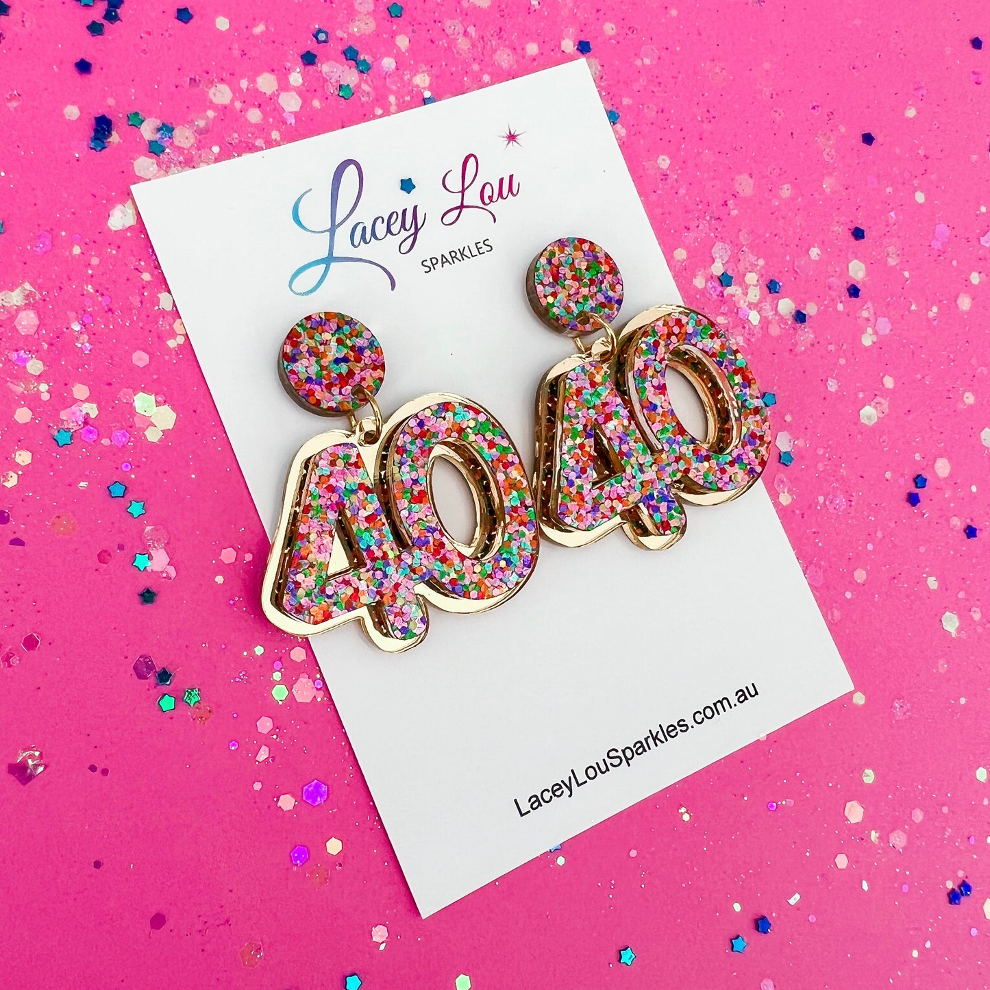 40th Birthday Earrings - Multiple Designs