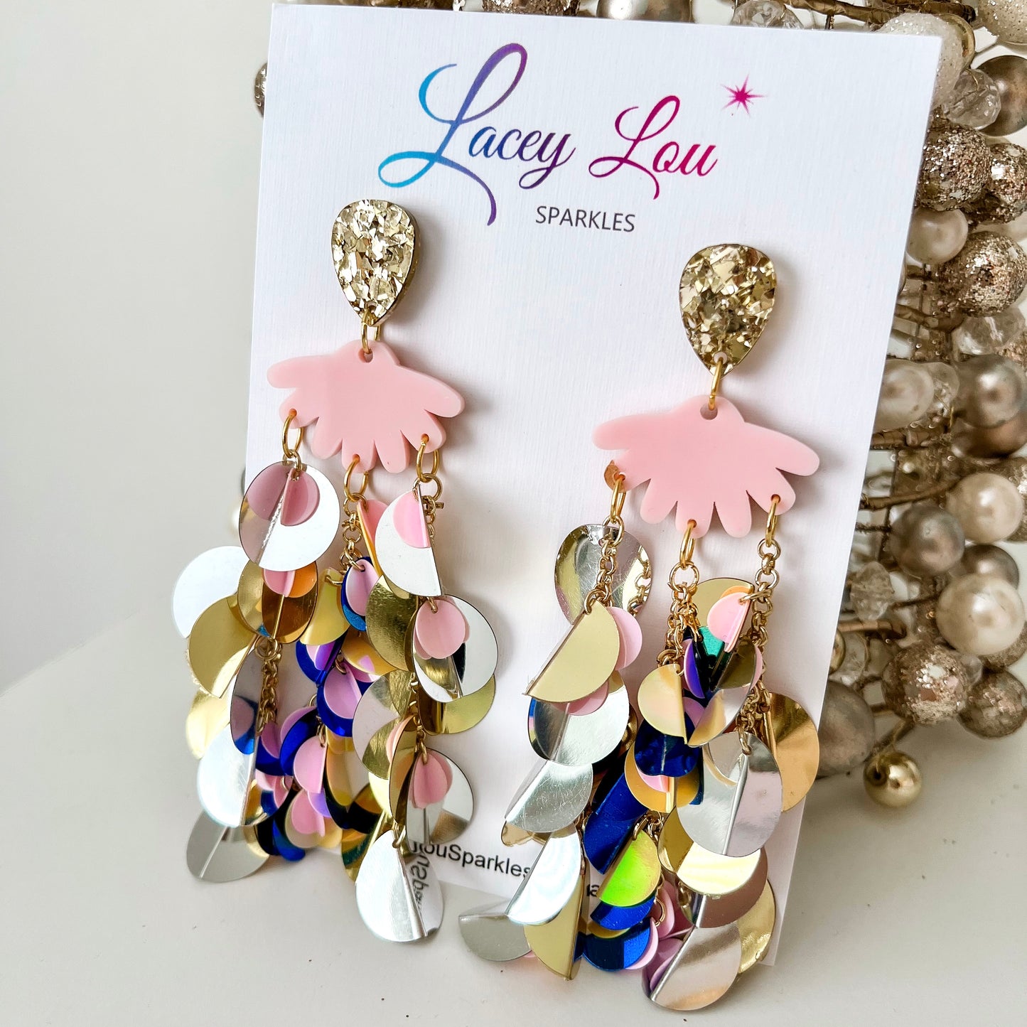 Sequin Diva Statement Dangles