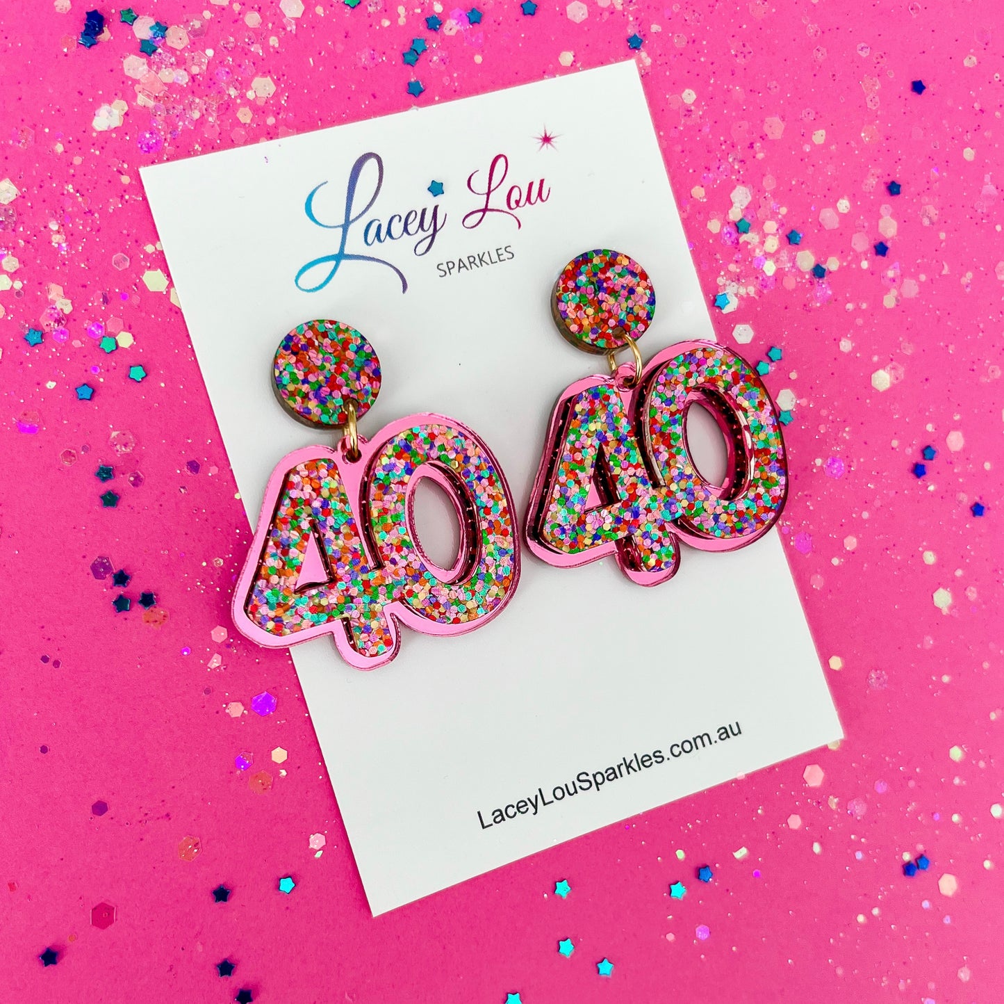 40th Birthday Earrings - Multiple Designs