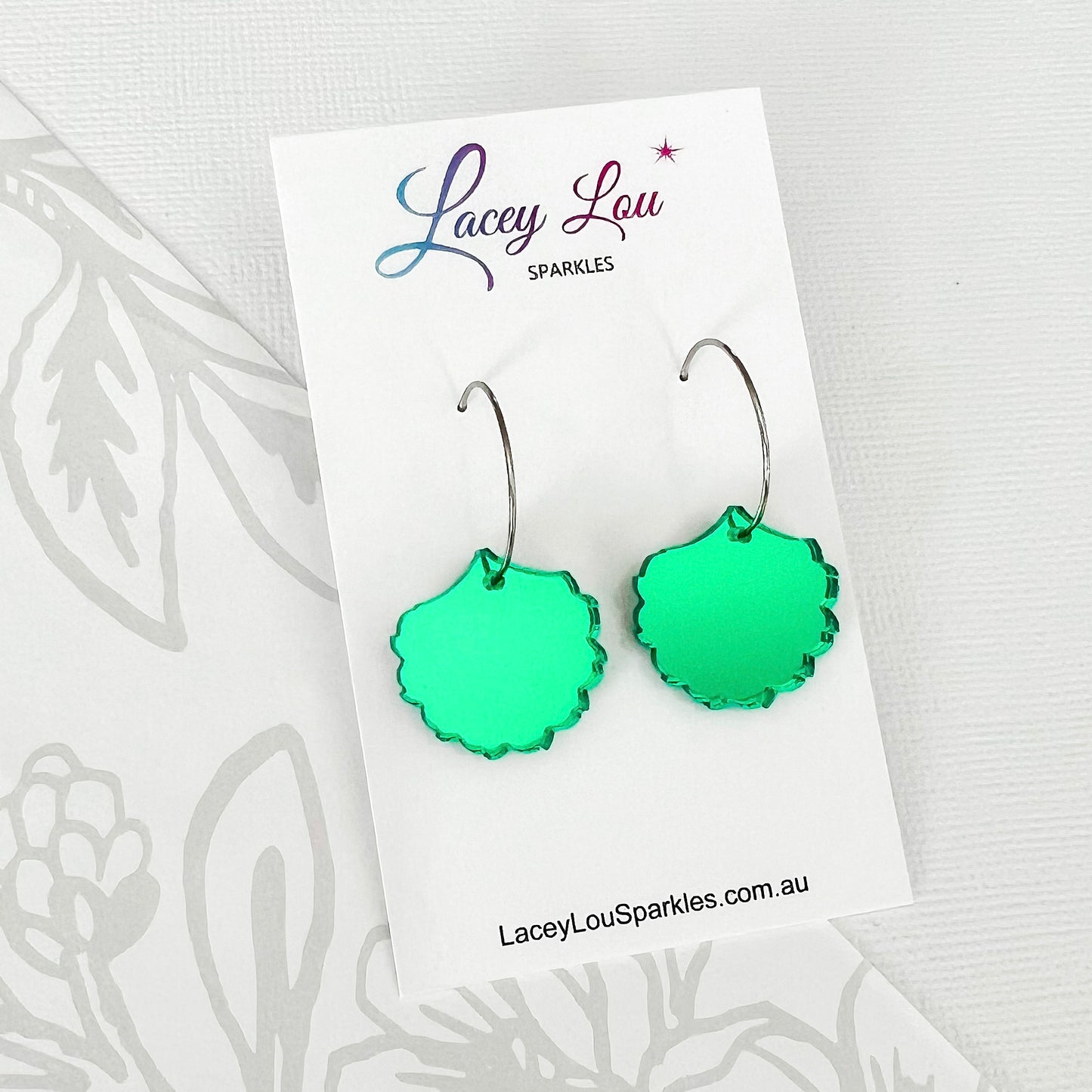 *CLEARANCE* Green Frilly Hoop