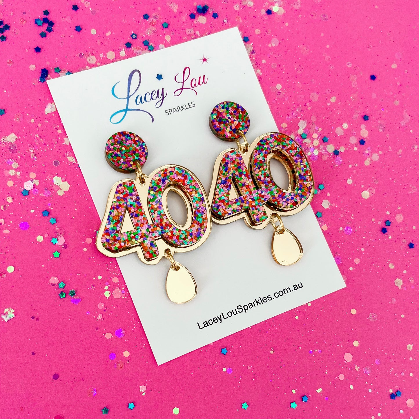 40th Birthday Earrings - Multiple Designs