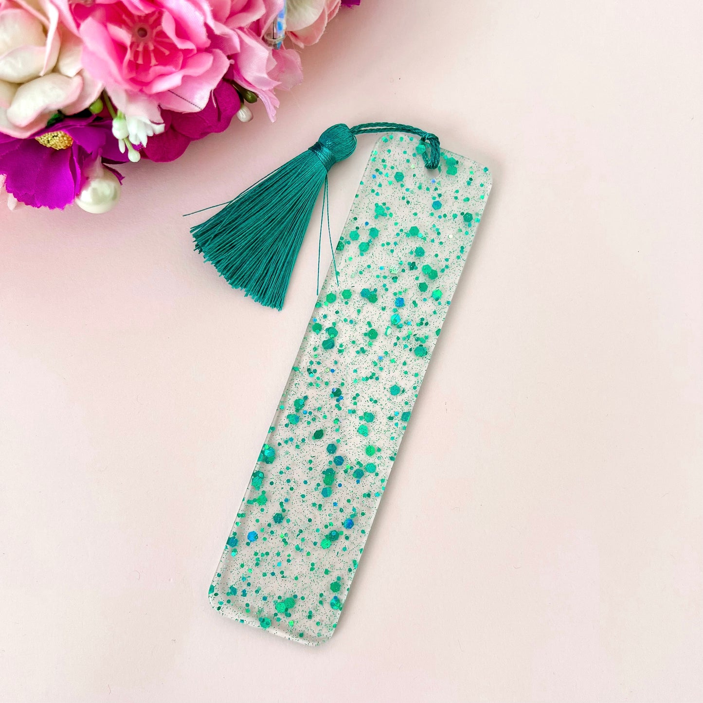 Glitter Acrylic Bookmark - Green