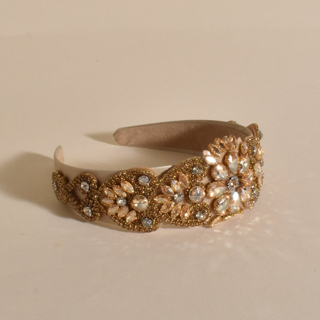 Gold Jeweled Statement Headband