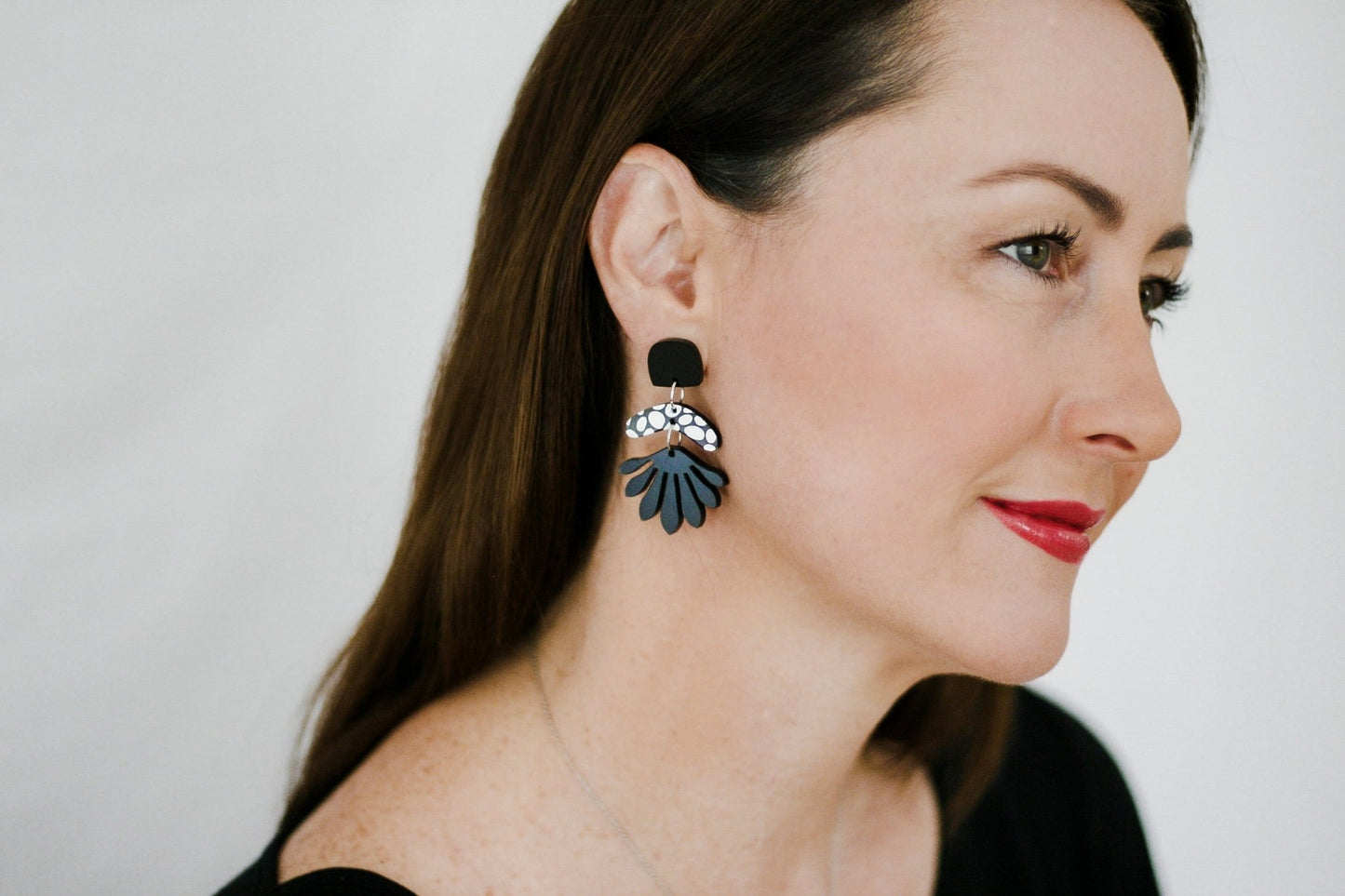 Bronze Glitter Statement Dangles - Lacey Lou Sparkles