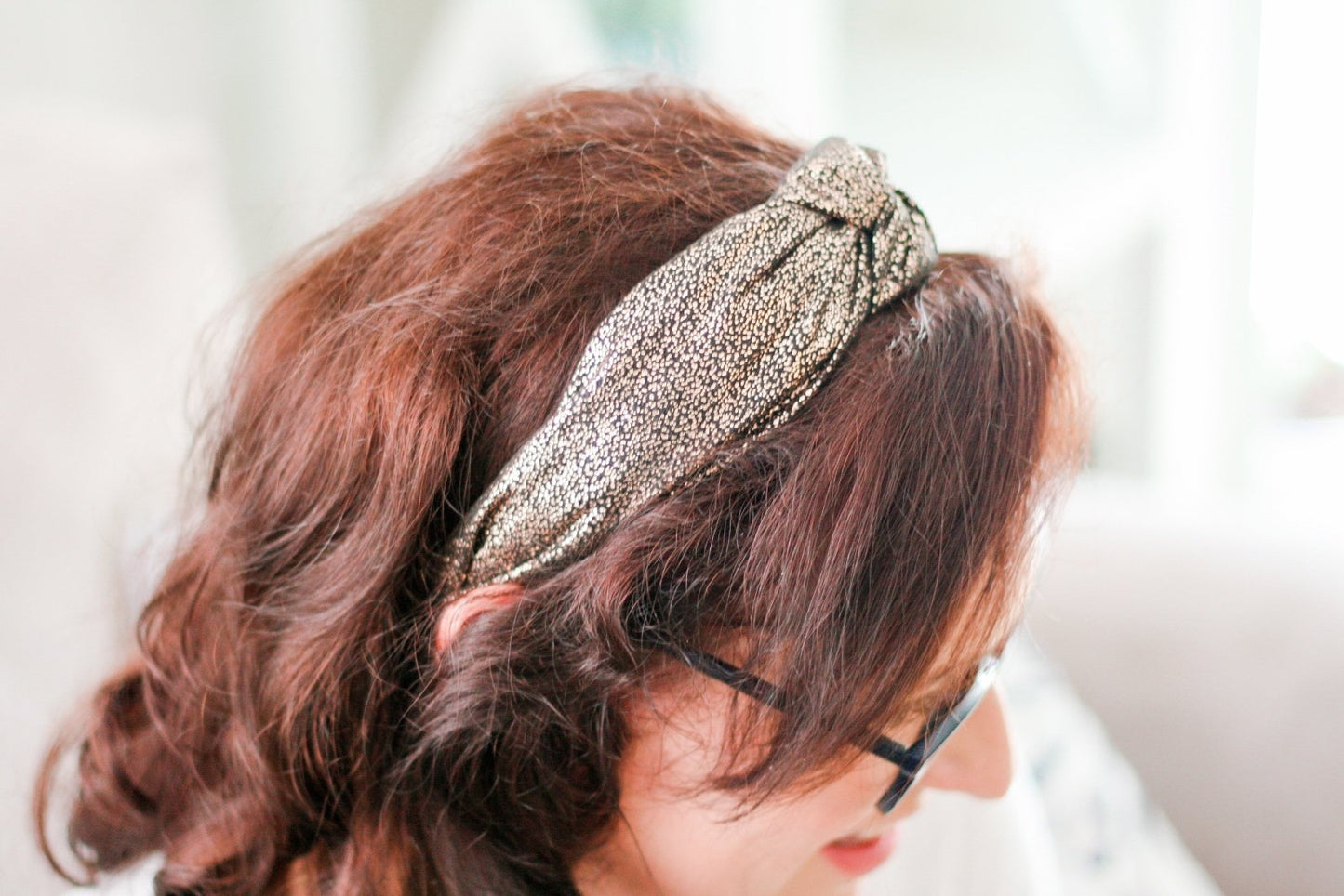 CLEARANCE Imogen Sparkly Knotted Headband - Lacey Lou Sparkles