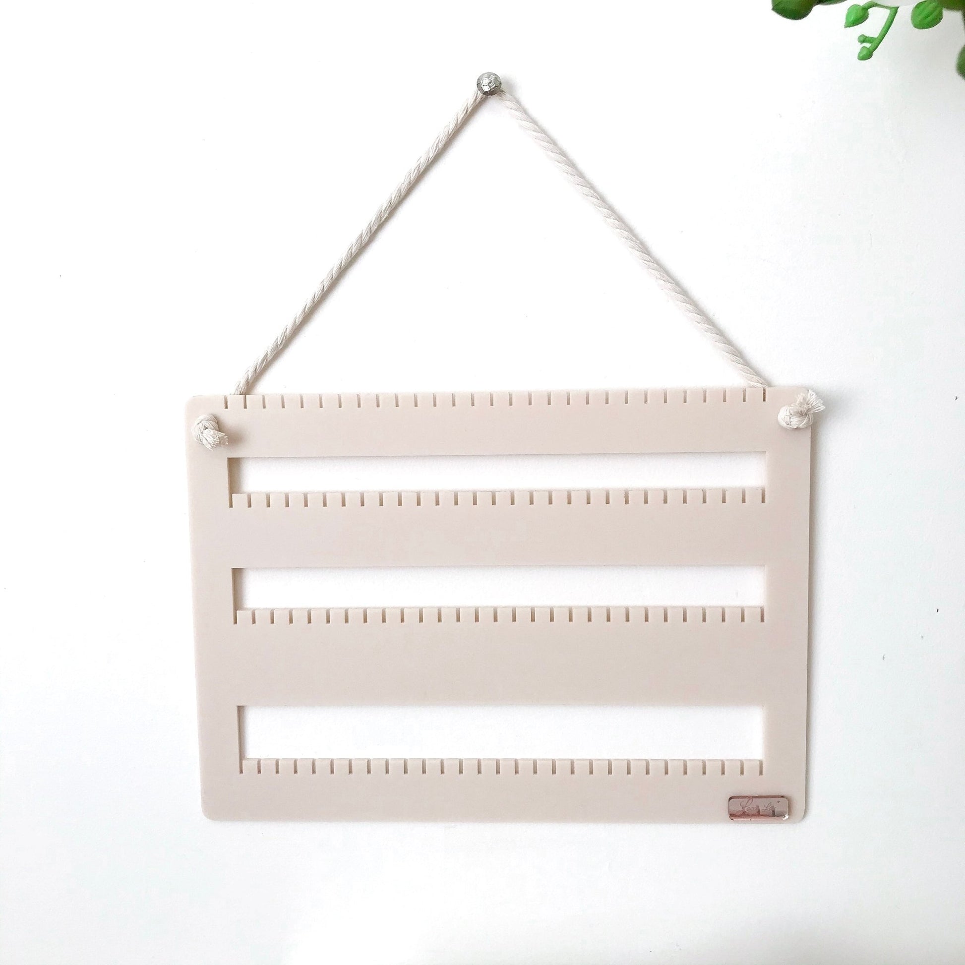 Large Hanging Earring Stand - Beige - Lacey Lou Sparkles