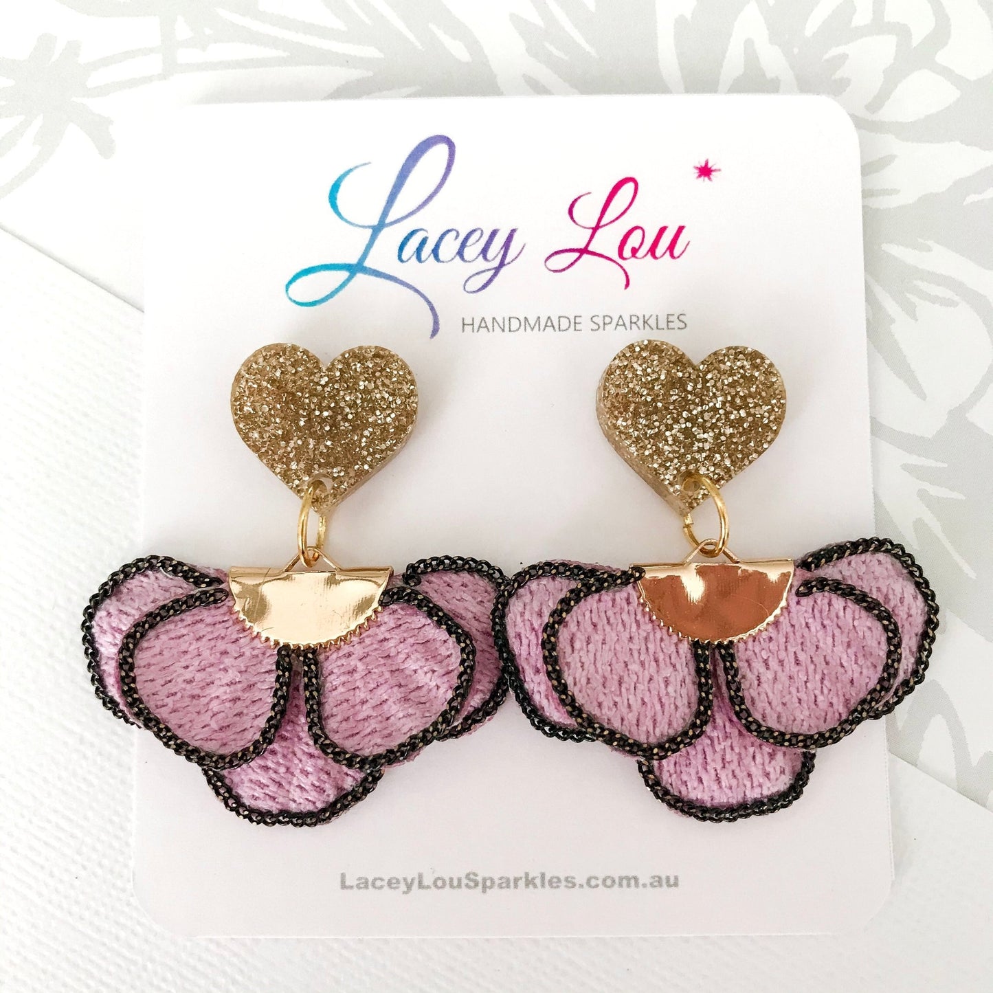 Lavender Frilly Tassel Earring - Lacey Lou Sparkles