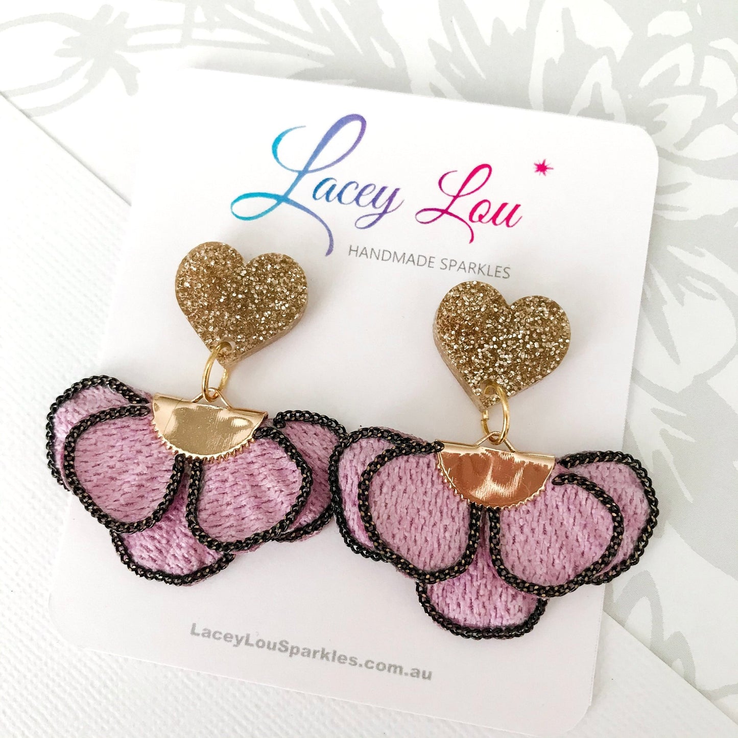 Lavender Frilly Tassel Earring - Lacey Lou Sparkles