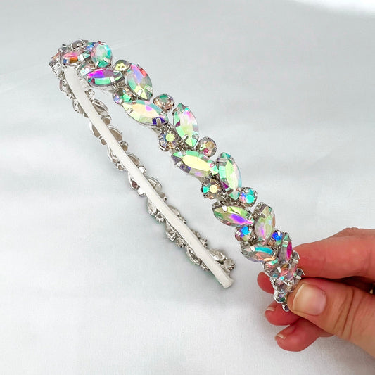Rhinestone Crystal Headband - AB Crystal - Lacey Lou Sparkles