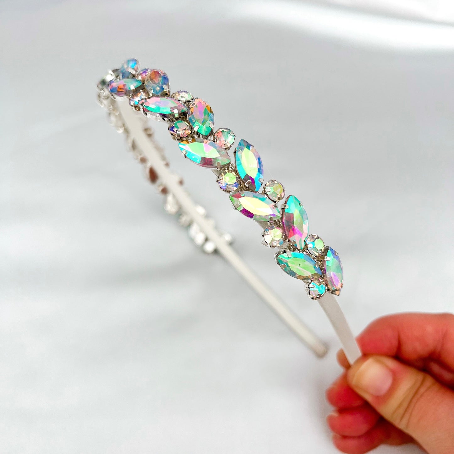 Rhinestone Crystal Headband - AB Crystal - Lacey Lou Sparkles