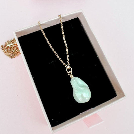 Shelly Baroque Pearl Necklace - Gold - Lacey Lou Sparkles