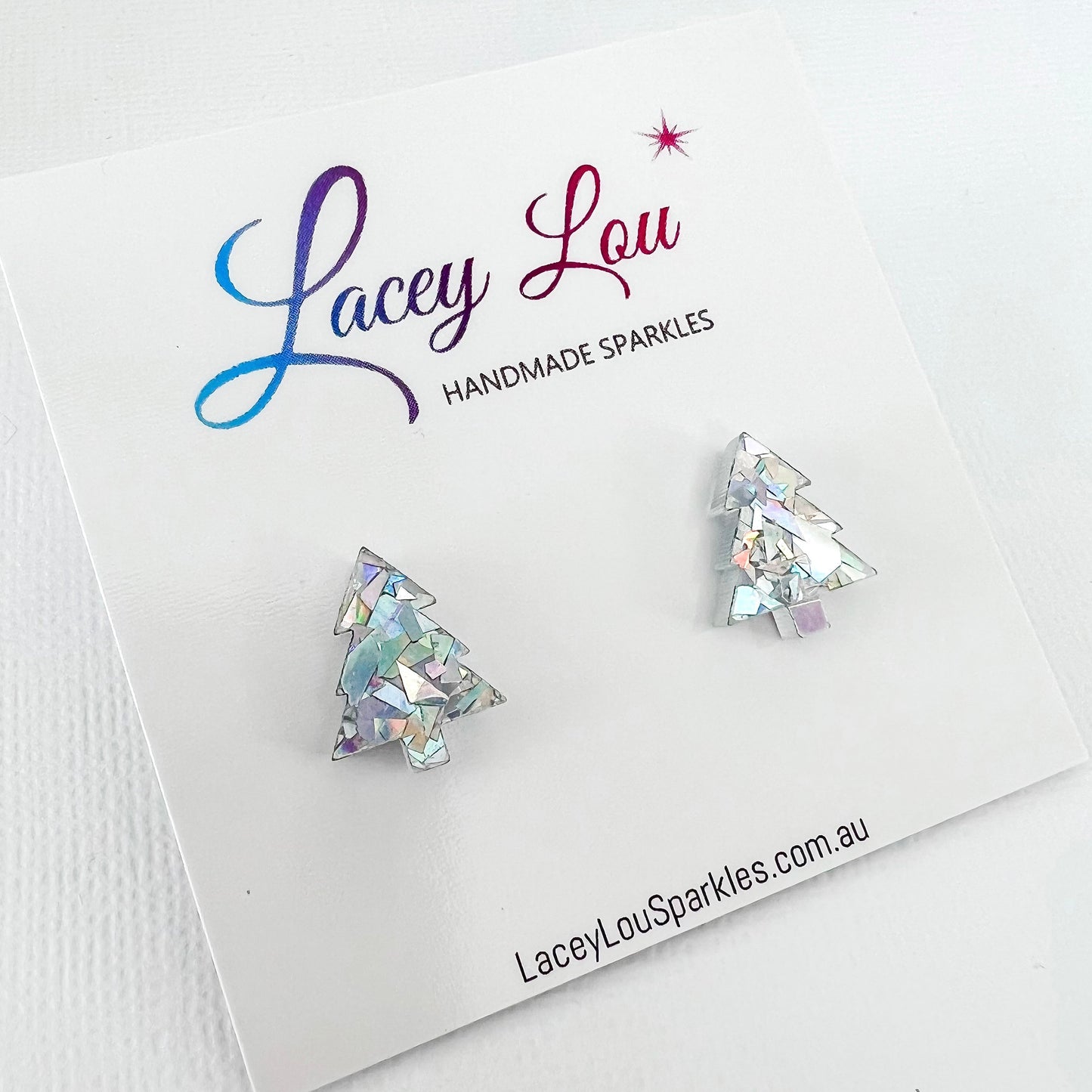 Small Christmas Tree Studs - over 20 colours - Lacey Lou Sparkles