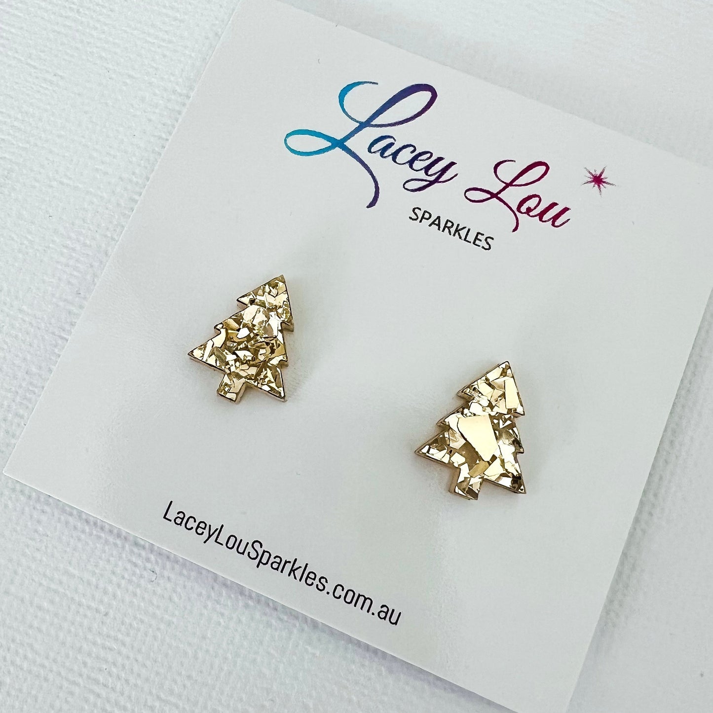 Small Christmas Tree Studs - over 20 colours - Lacey Lou Sparkles