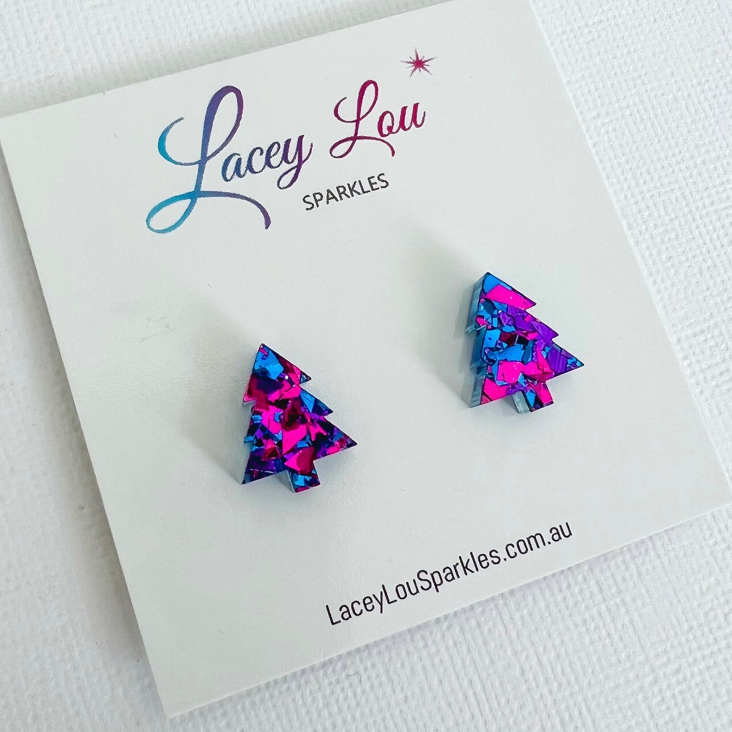 Small Christmas Tree Studs - over 20 colours - Lacey Lou Sparkles