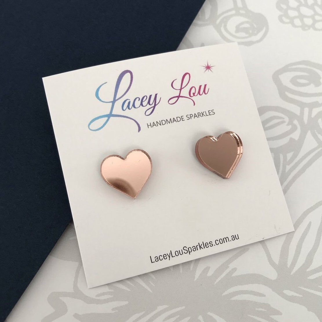 Small Heart Studs (15mm) - $1 to Heartkids Fundraiser - Lacey Lou Sparkles