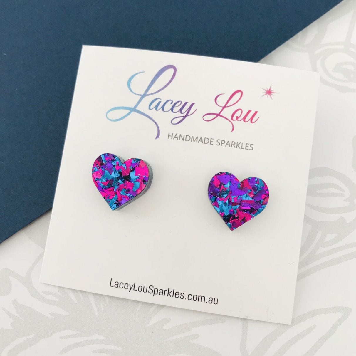 Small Heart Studs (15mm) - $1 to Heartkids Fundraiser - Lacey Lou Sparkles