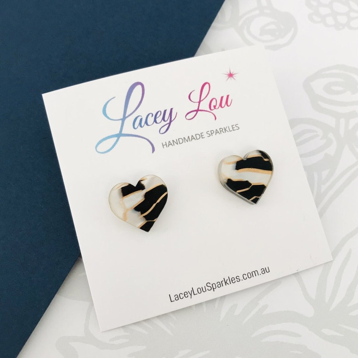 Small Heart Studs (15mm) - $1 to Heartkids Fundraiser - Lacey Lou Sparkles