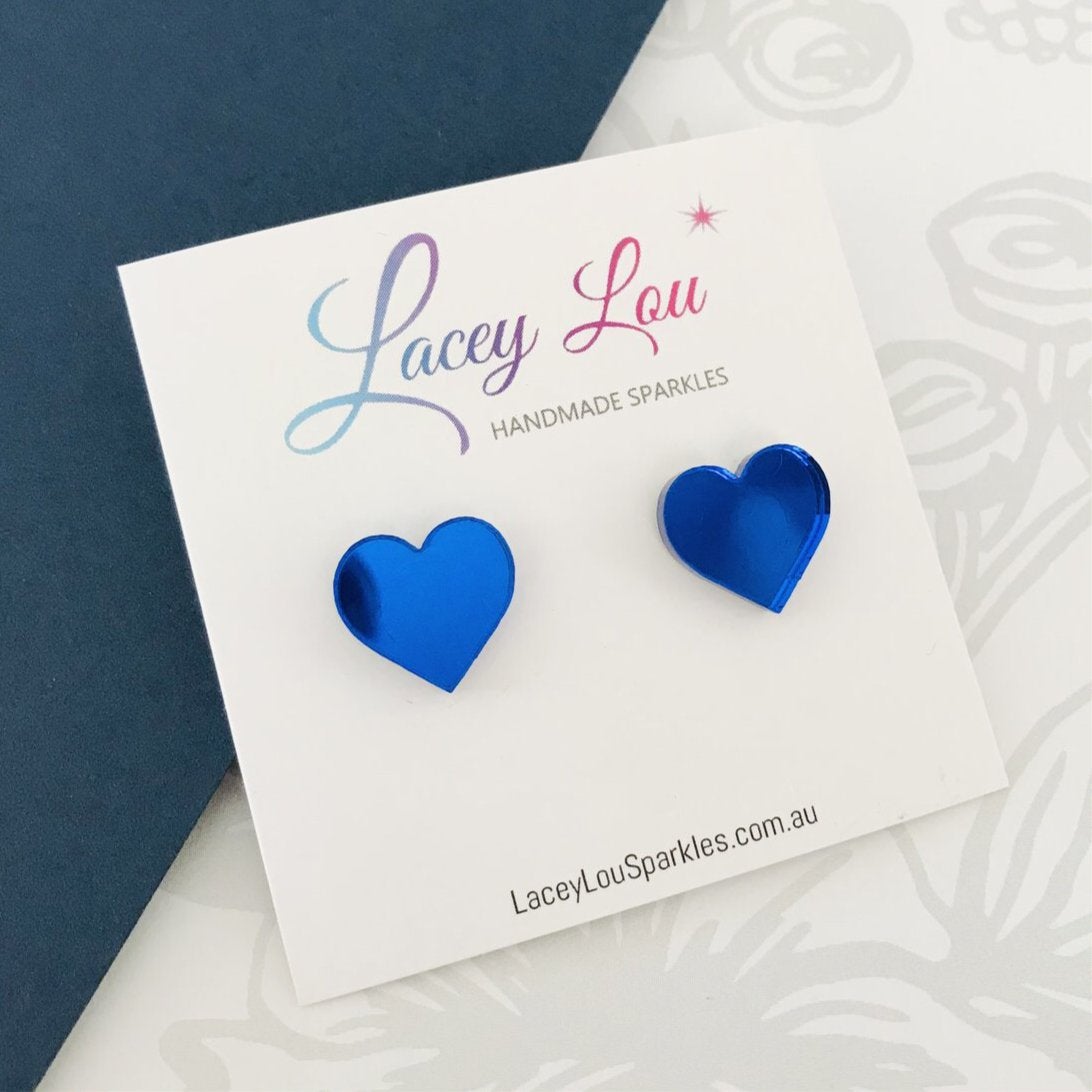 Small Heart Studs (15mm) - $1 to Heartkids Fundraiser - Lacey Lou Sparkles