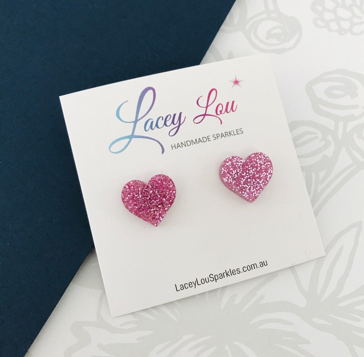 Small Heart Studs (15mm) - $1 to Heartkids Fundraiser - Lacey Lou Sparkles