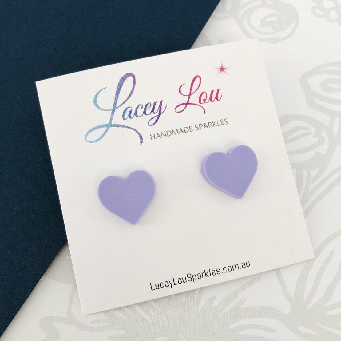 Small Heart Studs (15mm) - $1 to Heartkids Fundraiser - Lacey Lou Sparkles