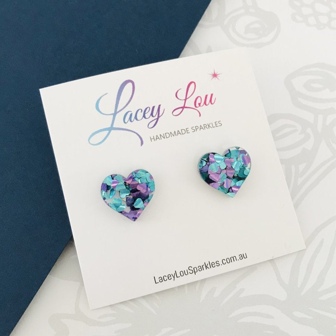 Small Heart Studs (15mm) - $1 to Heartkids Fundraiser - Lacey Lou Sparkles