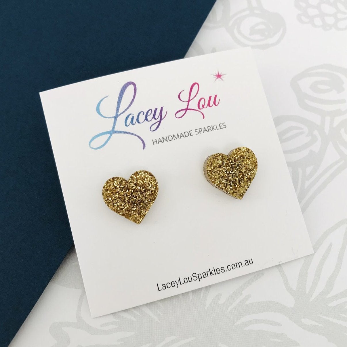 Small Heart Studs (15mm) - $1 to Heartkids Fundraiser - Lacey Lou Sparkles