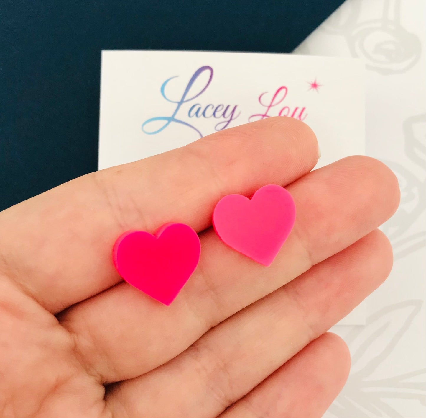 Small Heart Studs (15mm) - $1 to Heartkids Fundraiser - Lacey Lou Sparkles