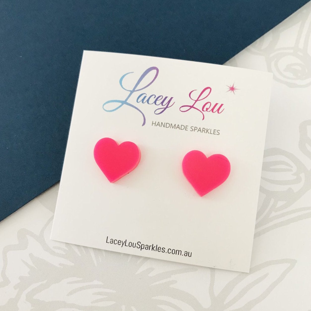 Small Heart Studs (15mm) - $1 to Heartkids Fundraiser - Lacey Lou Sparkles
