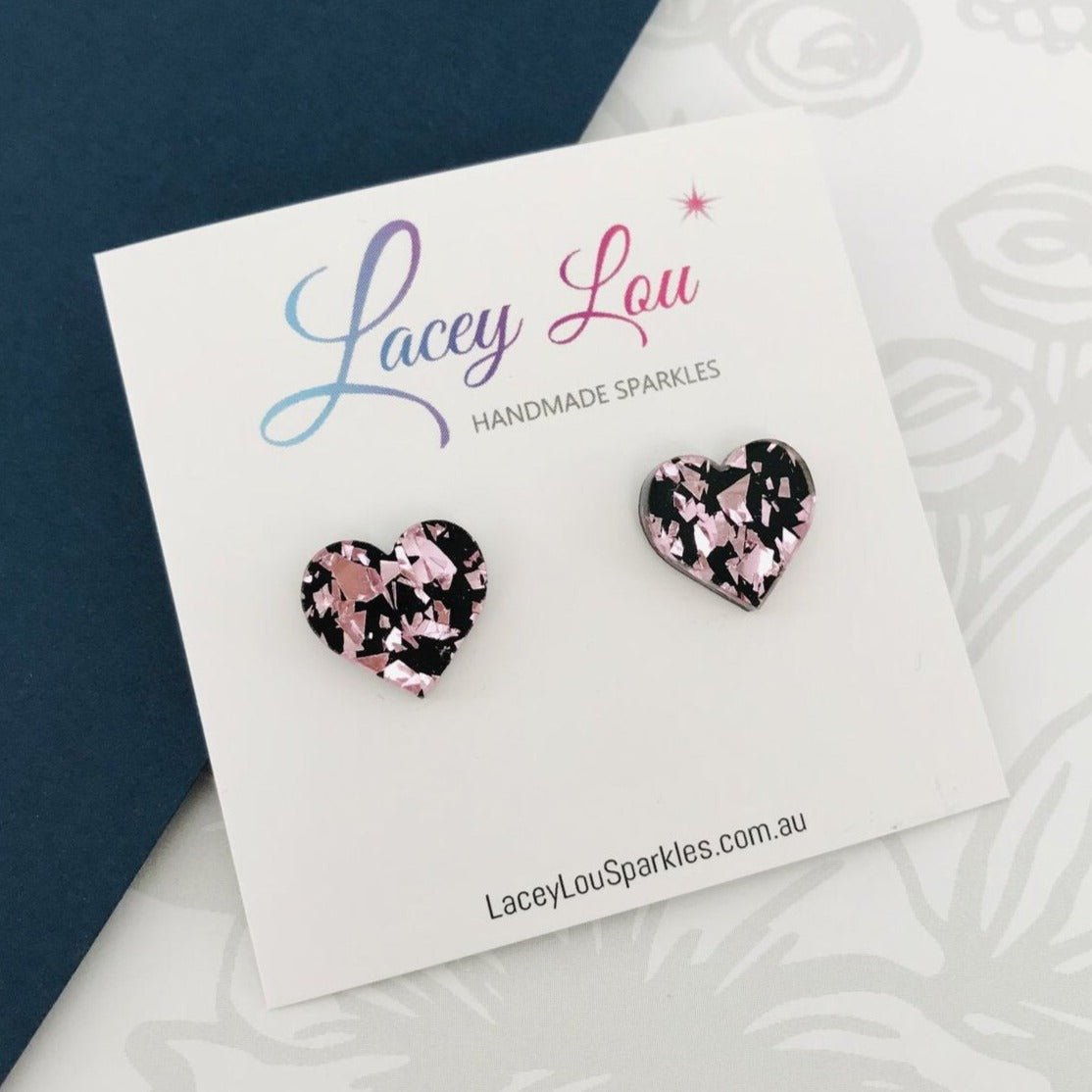 Small Heart Studs (15mm) - $1 to Heartkids Fundraiser - Lacey Lou Sparkles
