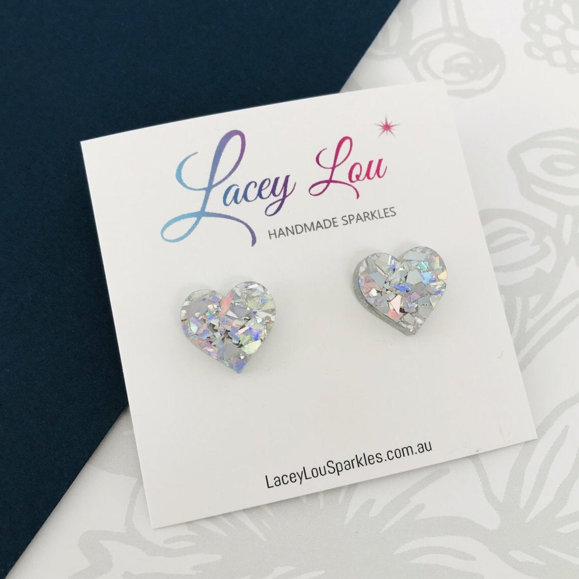 Small Heart Studs (15mm) - $1 to Heartkids Fundraiser - Lacey Lou Sparkles