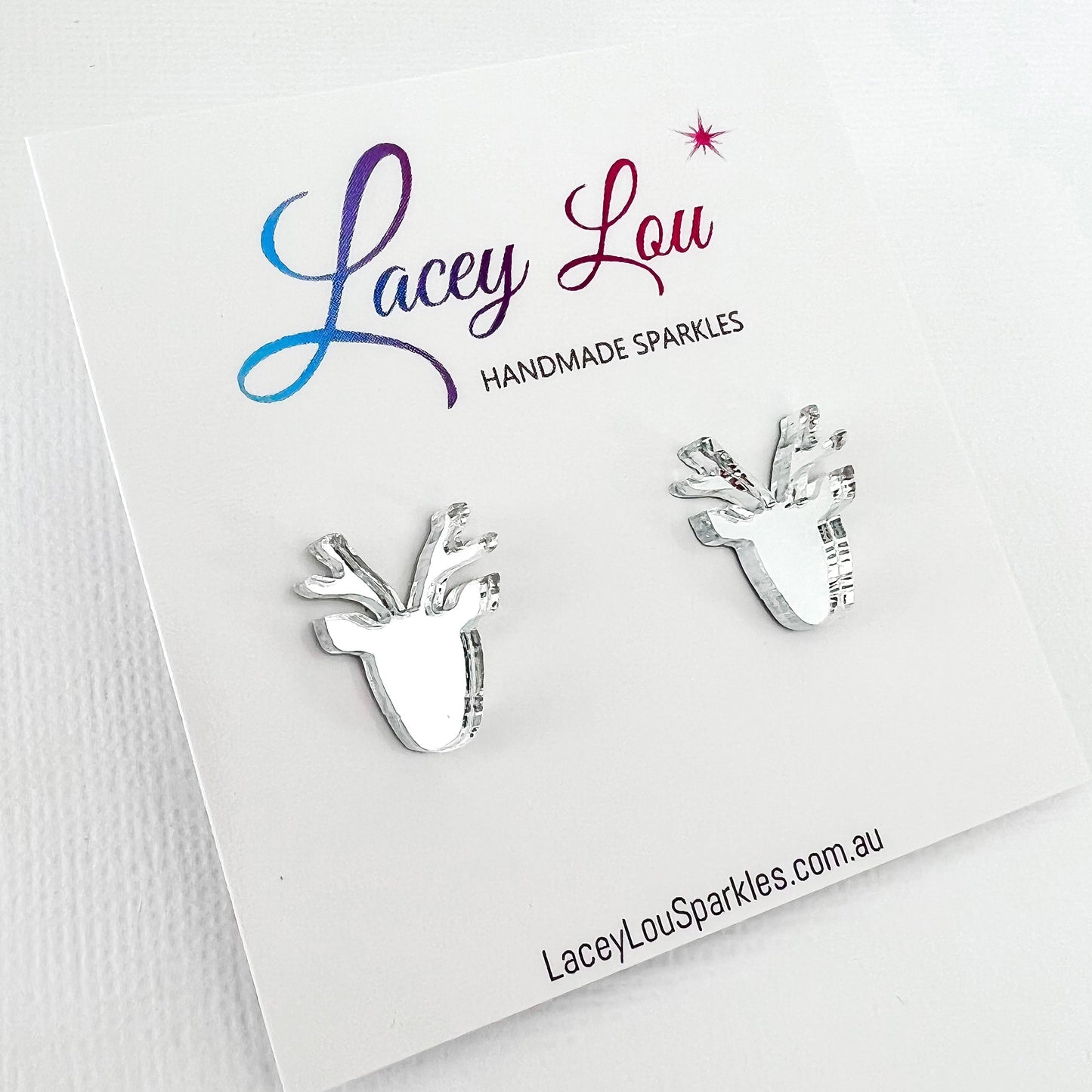 Small Reindeer Studs - over 7 styles - Lacey Lou Sparkles