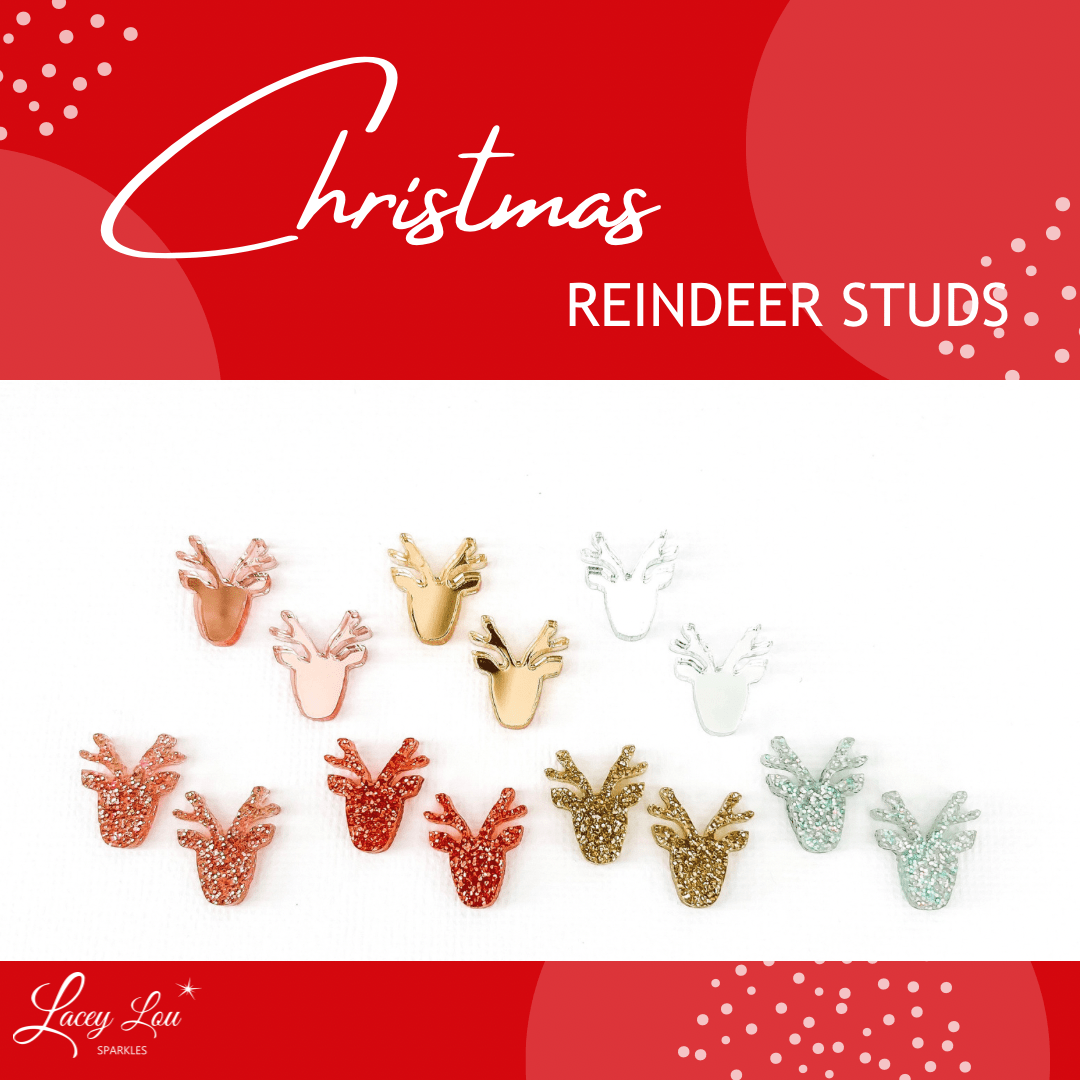Small Reindeer Studs - over 7 styles - Lacey Lou Sparkles
