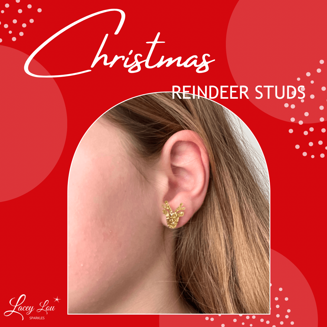 Small Reindeer Studs - over 7 styles - Lacey Lou Sparkles