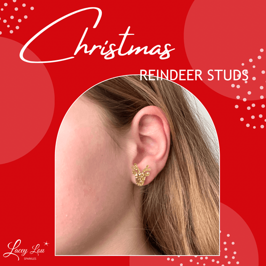 Small Reindeer Studs - over 7 styles - Lacey Lou Sparkles