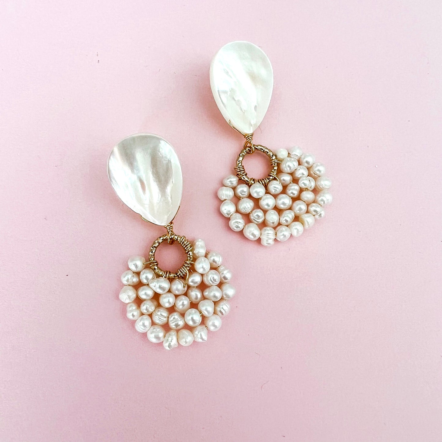 Statement Freshwater Pearl Dangle Earrings - Lacey Lou Sparkles