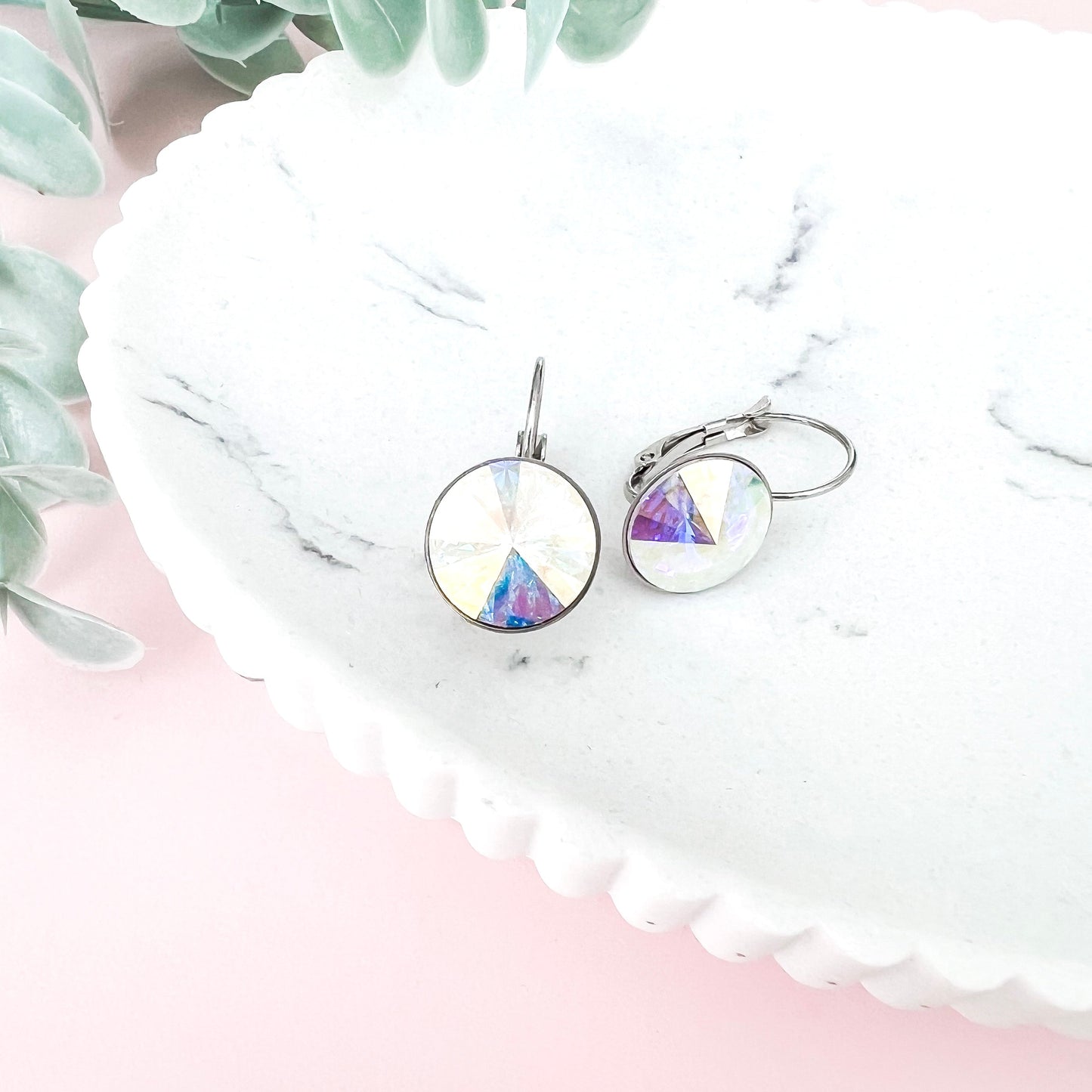 Swarovski Bella Dangle Earrings - AB Crystal - Lacey Lou Sparkles